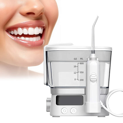 Water Flosser Oral Irrigator Teeth Whitening Daily White Teeth Care Professional Rechargeable With 4 Nozzles For Family Travel