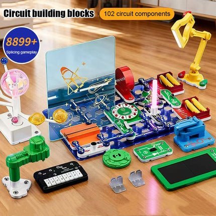 Circuit Building Blocks Kit for Kids - STEM Science Experiment Physics Educational Toy for 8-Year-Old Boys Birthday Gift