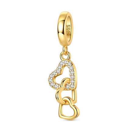 Gold Color Charms 925 Sterling Silver Original Golden Safety Chain Round Spacer Clip Charm DIY Jewelry For Women Bracelet Gift