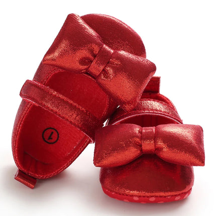 Red Fluffy Comfortable Princess Shoes 0-12 Months Baby Girl Indoor Walking Party Christmas Single Shoes