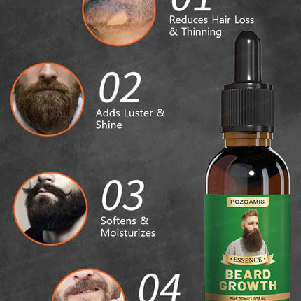 Beard growth essence. It helps your beard grow quickly, and is a must-have for mature men. It makes you look more manly and is e