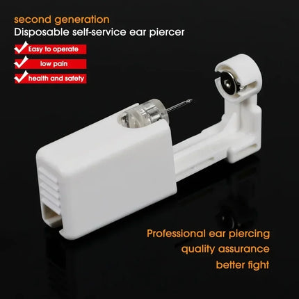 1Pcs Disposable Safe Painless Ear Piercing Tool, Healthy Sterile Puncture Kit Earring Studs Nose Rings Piercing Gun Set