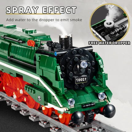 Mould King 12007 Technical Car Toys The APP&RC Motorized BR18 201 German Express Train Model Building Blocks Bricks Kids Gift