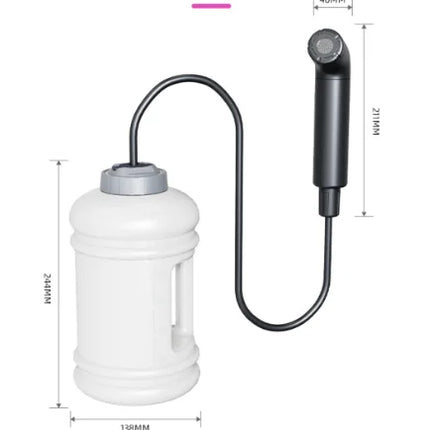Portable Electric Cleaning Toilet 5L Water Hose/Tank for Travel & Camping Latest Personal Hygiene Shower System