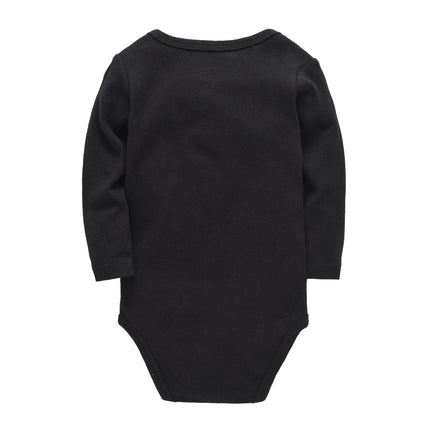 Honeyzone 3PCS Black Baby Boy Clothes Sets Long Sleeve Bodysuit Cotton Soft Jumpsuits Underwear Newborn Loungewear Infant Outfit