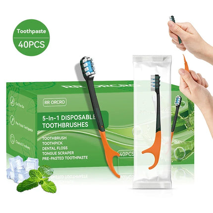 Travel Toothbrush Mini Exploded Bead Toothbrush Disposable Adult Cleaning Tooth Brush Head Oral Care Tool 1x/10x/12x/20x/24x/40x