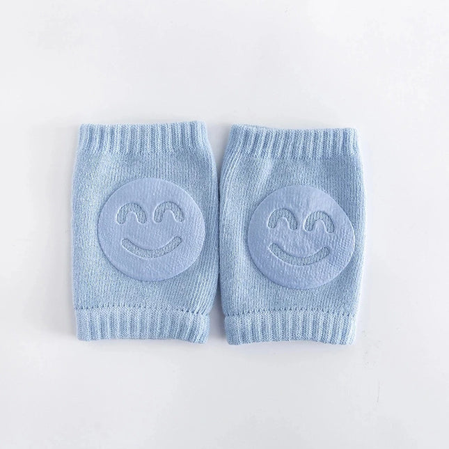 1 Pair Baby Knee Pads Cotton Crawling Elbow Pads Safety Knee Pads Leg Pads Blue