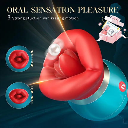 Powerful Swing Sucking Vibrator for Women Tongue Licking Clitoris Sucker Female Oral Nipple Stimulator Sex Toys for Adults Goods