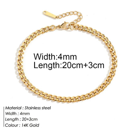 Stainless Steel Delicate Anklet for Women Gold Color Chain Anklet Bracelets on The Leg Do Not Fade Anklet Jewelry Women 2025 new