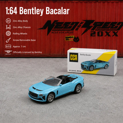 CCA 1:64 Bentley Mulliner Bacalar Miniature Model 1:64 3" Alloy Toy Car Vehicle Free Wheels Diecast Collection Gift Boyfriend