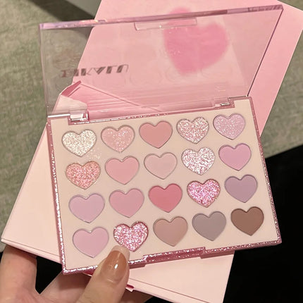Sweetheart 20-color Eyeshadow palette,Matte Brown,Pearlescent, Shiny,Energetic and Versatile New Style,Creating a Stylish Makeup