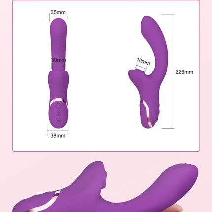 Sex Toys Clit Sucker Dildo Vibrator for Women Female masturbation Clitoris G Spot Tongue Licking Anal Stimulator Fast Squirt 18+