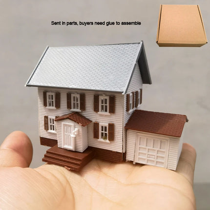 N Scale Model building kit Dwelling House 1:160 American Courtyard architecture Model Train Railway Layout DIY Material Diorama