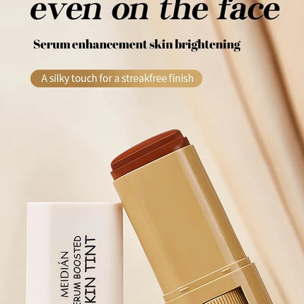 Bronze Foundation Stick Serum Boosted Skin Tint Silky Texture Moisturizing Coverage Concealer Base Even Skin Tone Makeup