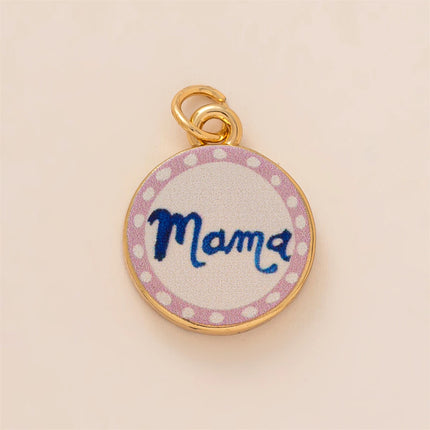 Dopamine pendant necklace, DIY fruit food love pendant, copper material, gold-plated, color preserving