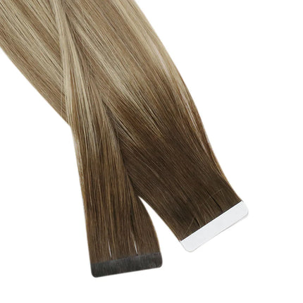 Moresoo Virgin Tape in Hair Extensions 100% Real Human Hair 2.5g/pcs Natural Straight High Quality 12 Months Hair Tape ins