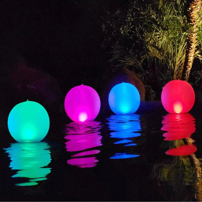 Large Floating and Inflatable Led Glow-In-The-Dark Beach Ball Toy with Color-Changing Lights, Perfect for Summer Parties, Pool/Beach Parties, Raves, or Glow-In-The-Dark Parties