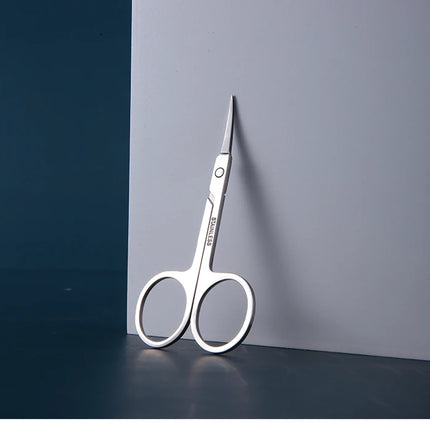1Pcs Pointed Tip Curved Blade Upwards Stainless Steel Makeup Scissors Eyelash Eyebrow Nose Hair Small Scissors Thin Makeup Tools