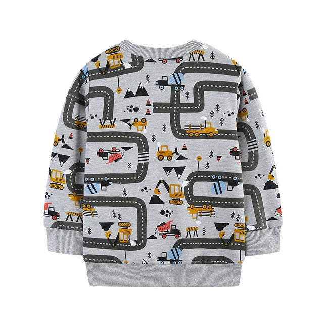 Jumping Meters 2-7T New Design Cotton Boys Sweatshirts Children's Sport Shirts Long Sleeve Kids Autumn Spring Clothes