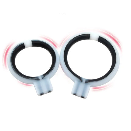 Bi-Polar E-Stim Silicone Cock Rings Electrosex Gear TENS UNIT Men Electro Sex Toys