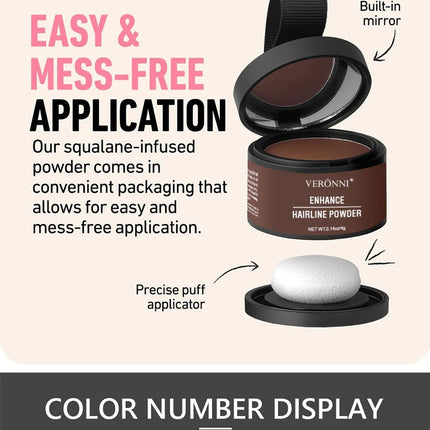 Hairline Shadow Powder,Instantly Conceal Hairline And Hair Root, Waterproof Hairline Powder Filler,Hair Root Cover,Scalp Powder