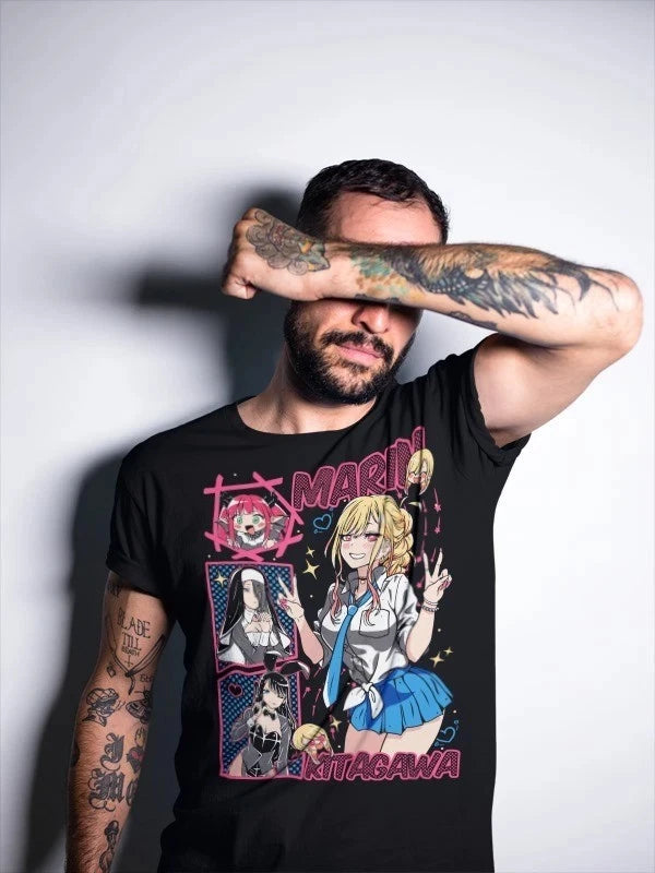 Marin Kitagawa T-Shirt Anime Enthusiast Gift T-Shirt for Men Women Summer Pure Cotton Comfortable Loose Fashion Short Sleeve Top