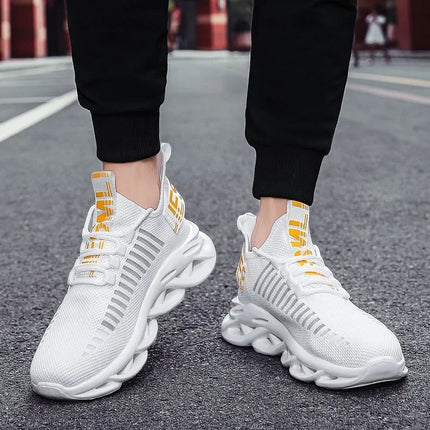 YRZL Men's Comfortable Sneakers, Women's Breathable Couple Running Shoes, Mesh Tenis Sport Shoes Size 36-46 Walking Sneakers Men