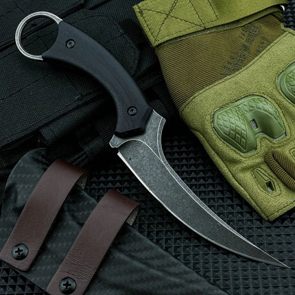 High-quality Lightweight Straight Knife with K Sheath Utility Outdoor Camping Survival Adventure Tactical EDC Tools Collectibles