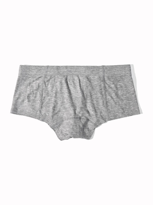 Men's Comfortable Slim Fit Flat Underwear Synthetic Cotton High Elasticity Button Decoration Solid Color Innerwear