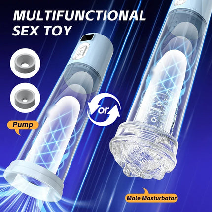 Electric Penis Pump Male Sucking Enlargement Extender Pump Masturbator Glans Penis Stimulators Vibrator Adult Sex Toys for Men