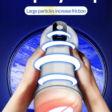 Male Masturbation Cup Artificial Vagina Pocket Pussy Automatic Vibrating Blowjob Oral Masturbator Onahole Adult Sex Toys 18+
