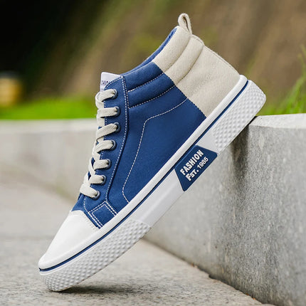 Stylish High - Top Canvas Sneakers: Trendy & Comfortable for Everyday Wear