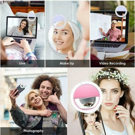 USB Charge LED Selfie Fill Light Adjustable Brightness Portable Rechargeable Fill Light For Photos/Live/Selfie Phone Accessories