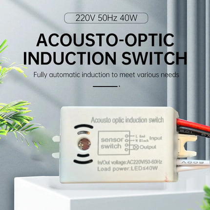 220V Intelligent Sound Voice Sensor Switch Module Detector Indoor Auto On Off Lights Switch Sound-Light Controlled Sensor Switch