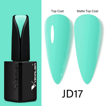 Venalisa15ML Silky Matte TPO FREE Topcoat No Cleaning Nail Lacquer Full Coverage Long Lasting Gorgeous Color Nail Varnish