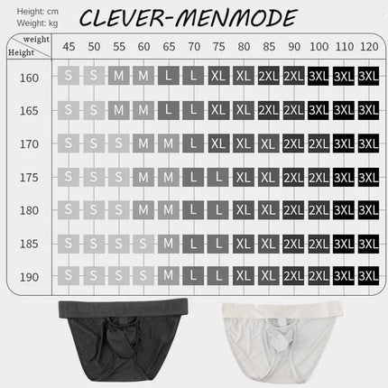 CLEVER-MENMODE Men's Sexy O-Ring Elephant Nose Briefs Ice Silk Men Ultra Thin Long Penis Mini Panties Miceo Openwork Lingerie
