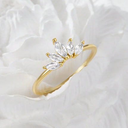 925 Sterling Silver Personalized Simplicity Crown Zircon Ring For Women Engagement Wedding Luxury High Quality Fine Jewelry