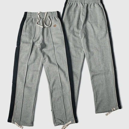 Non Stock 80s Old School Style Two-Tone Sweatpants Mens Cotton Jogging Trousers