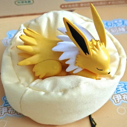 Original Pokemon Eevee Sleeping Position Series Blind Box Sylveon Umbreon Flareon Jolteon Anime Backpack Decoration Model Toy