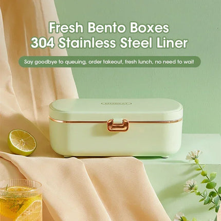 Portable Electric Lunch Box 900ML Food Warmer with Heat Preservation Self-Heating Steaming Cooking Pot for Office Worker