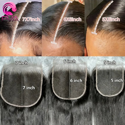 Eva Hair Ultra Thin HD Lace Melt Skins 13x4 13x6 HD Lace Frontal Only Human Hair Pre Plucked 7x5 5x5 6x6 9x6 HD Lace Closures
