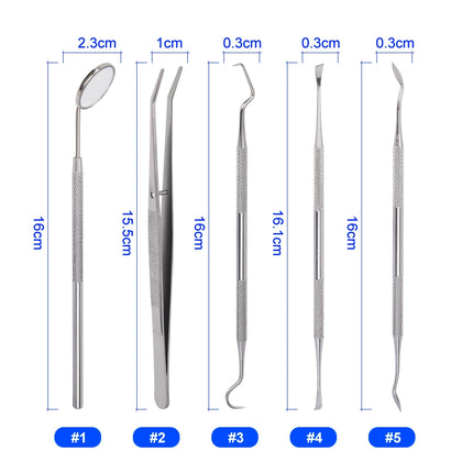 1pcs Tartar Scraper Scaler Plaque Remover Dental Mirror Teeth Pick Spatula Dentist Hygiene Oral Care Kit Tooth Cleaning Tool