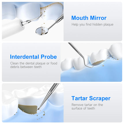 CURVY MOON T6 Electric Sonic Dental Calculus Scaler Oral Teeth Tartar Remover Plaque Stains Cleaner Removal Teeth Whitening