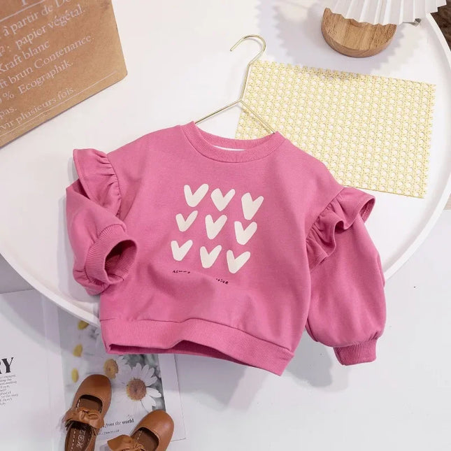 2025 Baby Girls Long Sleeve T-shirt Spring Casual Children Tops Printed Kids Loose Tshirt Autumn Girls Thin Sweatshirt