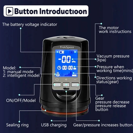 LED Automatic Penis Pump Suction Vacuum Male Masturbation Penis Extender Dick Erection Enhancement Trainer Adult Sex Toys For M