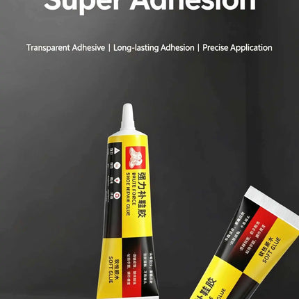 60ml Clear Shoe Repair Adhesive Quick-drying Low Odor Strong Adhesive Soft Resin Shoe Glue for Fixing Worn Shoes or Boots