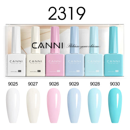 6pcs/kit CANNI TPO FREE HEMA FREE Halloween Nails Color Set Dark Red Semi Permanent Soak off UV LED Gel Varnish Christmas Gift