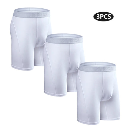 3pcs Long Boxers For Man Underware Lots Mens Underpants Cotton Men's Panties Family Boxershorts Boxer Sexy Male Shorts Calecon