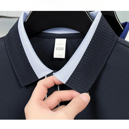 Men's Classic Polo Shirt, 2026 New Summer Collection, Soft Cotton Blend Fabric, Lightweight Comfortable Business Casual Wear