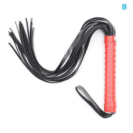 Racing Riding Crop Party Flogger Hand Cuffs Queen Black Horse Riding Whip High Quality Pu Leather Pimp Whip